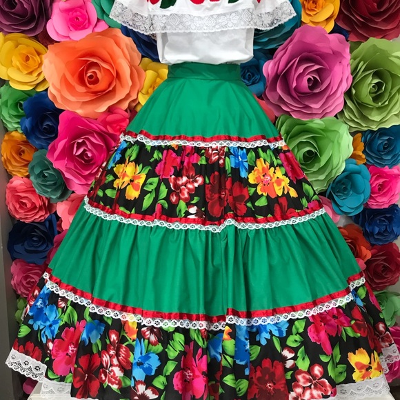 Mexican green with flowered style Jalisco - Picture 4 of 6